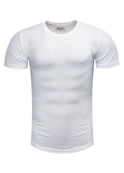 Koszulka męska t-shirt gładki biały Recea ze sklepu Recea.pl w kategorii T-shirty męskie - zdjęcie 139245132