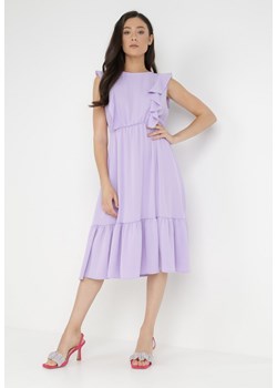 Fioletowa Sukienka Klymamia ze sklepu Born2be Odzież w kategorii Sukienki - zdjęcie 139245220