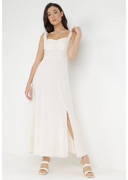 Jasnobeżowa Sukienka Kalora ze sklepu Born2be Odzież w kategorii Sukienki - zdjęcie 139245302
