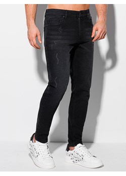 Spodnie męskie jeansowe 1116P - czarne ze sklepu Edoti w kategorii Jeansy męskie - zdjęcie 139275183