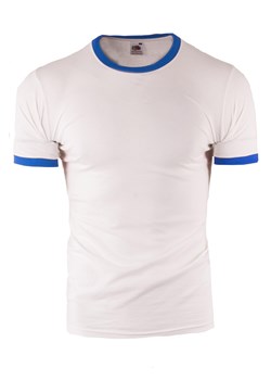 koszulka  Rolly 010 - biała/indigo ze sklepu Risardi w kategorii T-shirty męskie - zdjęcie 139312204