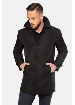 Czarny płaszcz Recman Enval ze sklepu Eye For Fashion w kategorii Płaszcze męskie - zdjęcie 139312874
