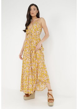 Żółta Sukienka z Wiskozy Arcol ze sklepu Born2be Odzież w kategorii Sukienki - zdjęcie 139313303