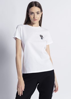 Koszulka damska biała Karl Lagerfeld Ikonik Mini Rhinestone ze sklepu Sneaker Peeker w kategorii Bluzki damskie - zdjęcie 139341063