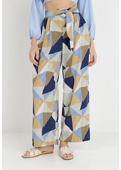 Niebieskie Spodnie Canea ze sklepu Born2be Odzież w kategorii Spodnie damskie - zdjęcie 139394871