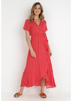 Czerwona Sukienka Echosia ze sklepu Born2be Odzież w kategorii Sukienki - zdjęcie 139400960