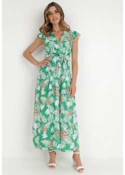 Zielona Sukienka z Paskiem Myranie ze sklepu Born2be Odzież w kategorii Sukienki - zdjęcie 139404652