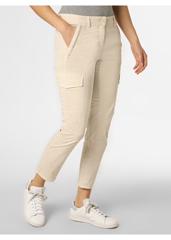 Cambio Spodnie  Kobiety Bawełna beżowy jednolity ze sklepu vangraaf w kategorii Spodnie damskie - zdjęcie 139500811
