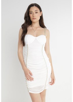 Biała Sukienka Dianolis ze sklepu Born2be Odzież w kategorii Sukienki - zdjęcie 139556322
