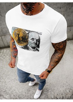 T-Shirt męski biały OZONEE O/BL2260 ze sklepu ozonee.pl w kategorii T-shirty męskie - zdjęcie 139585310
