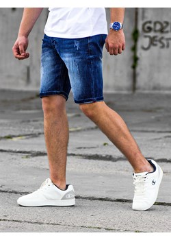 Spodenki męskie niebieskie jeansowe Recea ze sklepu Recea.pl w kategorii Spodenki męskie - zdjęcie 139616210