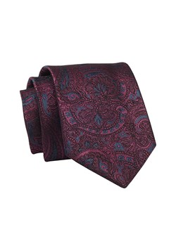 Krawat Bordowy, Wzór Orientalny, 7 cm, Elegancki, Klasyczny, Męski -ALTIES KRALTS0652 ze sklepu JegoSzafa.pl w kategorii Krawaty - zdjęcie 139676143