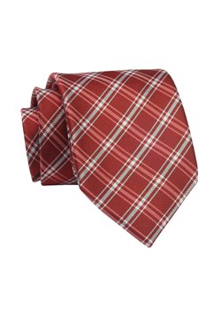 Krawat Czerwony w Kratkę, Elegancki, 7cm, Klasyczny, Męski -ALTIES KRALTS0606 ze sklepu JegoSzafa.pl w kategorii Krawaty - zdjęcie 139676171