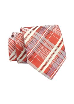 Krawat Pomarańczowy w Kratkę, Elegancki, 7cm, Klasyczny, Męski -ALTIES KRALTS0613 ze sklepu JegoSzafa.pl w kategorii Krawaty - zdjęcie 139676243