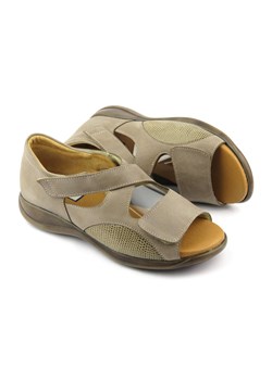Wygodne sandały damskie na stopy z haluksami - Axel 2466, beżowe ze sklepu ulubioneobuwie w kategorii Sandały damskie - zdjęcie 139801281