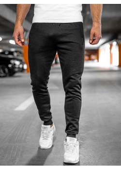 Czarne spodnie męskie joggery dresowe Denley XW06 ze sklepu Denley w kategorii Spodnie męskie - zdjęcie 139818960