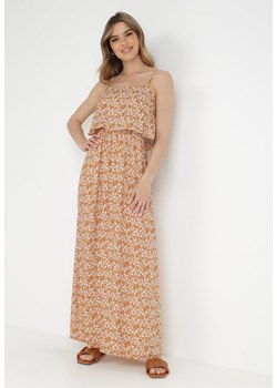 Pomarańczowa Sukienka z Wiskozy Melline ze sklepu Born2be Odzież w kategorii Sukienki - zdjęcie 139854301