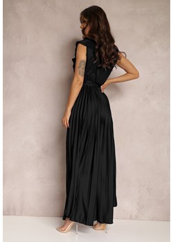 Czarny Kombinezon Plisowany Hyrmane ze sklepu Renee odzież w kategorii Kombinezony damskie - zdjęcie 139881961
