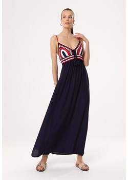 Granatowa Sukienka Wing In ze sklepu Born2be Odzież w kategorii Sukienki - zdjęcie 139882604