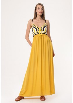 Żółta Sukienka Wing In ze sklepu Born2be Odzież w kategorii Sukienki - zdjęcie 139882614