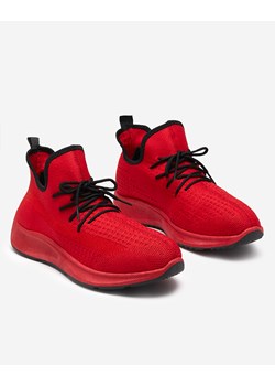 Męskie buty sportowe tkaninowe w kolorze czerwonym Domakko - Obuwie ze sklepu royalfashion.pl w kategorii Buty sportowe męskie - zdjęcie 139889600