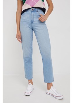 Wrangler jeansy MOM STRAIGHT SUNRISE damskie high waist ze sklepu ANSWEAR.com w kategorii Jeansy damskie - zdjęcie 140525083