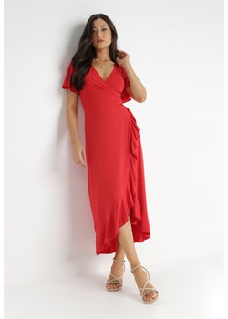 Czerwona Sukienka Aediala ze sklepu Born2be Odzież w kategorii Sukienki - zdjęcie 140527063