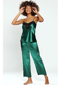 Sadie piżama satynowa, Kolor zielono-czarny, Rozmiar XS, DKaren ze sklepu Intymna w kategorii Piżamy damskie - zdjęcie 140671994