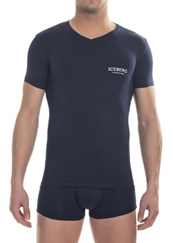 T-shirt ICE1UTS02 V-neck, Kolor granatowy, Rozmiar XL, ICEBERG ze sklepu Intymna w kategorii T-shirty męskie - zdjęcie 140675540