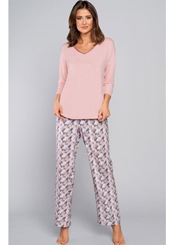 Bambus piżama damska 3/4+dł., Kolor róż pudrowy-wzór, Rozmiar S, Italian Fashion ze sklepu Intymna w kategorii Piżamy damskie - zdjęcie 140676512