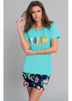 Fruit piżama damska kr.kr., Kolor turkusowy-wzór, Rozmiar S, Italian Fashion ze sklepu Intymna w kategorii Piżamy damskie - zdjęcie 140676682