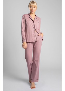 LA019 Bawełniana koszula od piżamy, Kolor wrzosowy, Rozmiar S, LaLupa ze sklepu Intymna w kategorii Piżamy damskie - zdjęcie 140678191