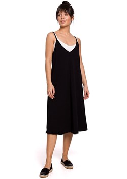 Sukienka warstwowa na ramiączkach w kolorze czarnym B154, Kolor czarny, Rozmiar S, BE ze sklepu Primodo w kategorii Sukienki - zdjęcie 140690930