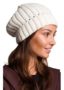 BK058 czapka z wełną, Kolor ecru, Rozmiar uniwersalny, BE Knit ze sklepu Primodo w kategorii Czapki zimowe damskie - zdjęcie 140691541