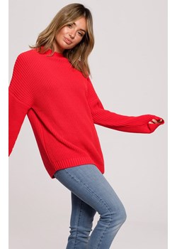 BK078 sweter z półgolfem, Kolor czerwony, Rozmiar L/XL, BE ze sklepu Primodo w kategorii Swetry damskie - zdjęcie 140691720