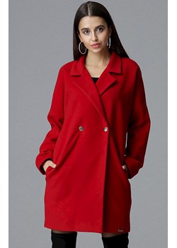 Płaszcz M625, Kolor czerwony, Rozmiar L/XL, Figl ze sklepu Primodo w kategorii Płaszcze damskie - zdjęcie 140693453