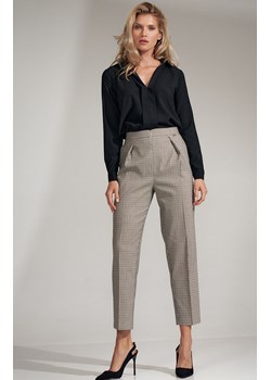 Spodnie M720 Wzór 117, Kolor szary beż, Rozmiar L, Figl ze sklepu Primodo w kategorii Spodnie damskie - zdjęcie 140694050
