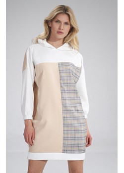 Sukienka M755/121, Kolor ecru-beżowy, Rozmiar L/XL, Figl ze sklepu Primodo w kategorii Sukienki - zdjęcie 140694400