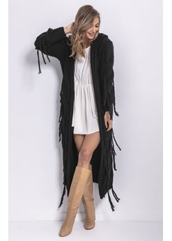Maxi kardigan z frędzlami F742 Long, Kolor czarny, Rozmiar one size, Fobya ze sklepu Primodo w kategorii Swetry damskie - zdjęcie 140695713