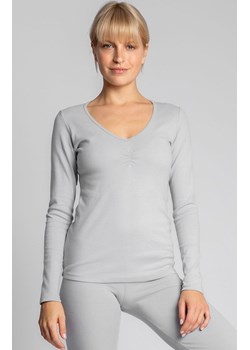 LA034 bawełniana bluzka, Kolor jasnoszary, Rozmiar L, LaLupa ze sklepu Primodo w kategorii Bluzki damskie - zdjęcie 140697953