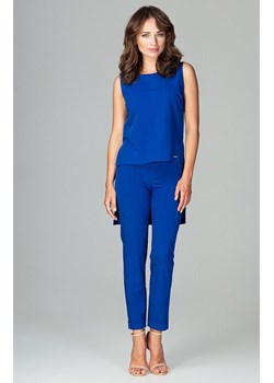 Elegancki wizytowy komplet damski spodnie i bluzka K484, Kolor niebieski, Rozmiar L, Lenitif ze sklepu Primodo w kategorii Komplety i garnitury damskie - zdjęcie 140699412