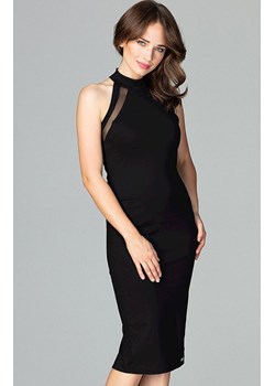 Dopasowana sukienka z odkrytymi ramionami w kolorze czarnym K492, Kolor czarny, Rozmiar L, Lenitif ze sklepu Primodo w kategorii Sukienki - zdjęcie 140699451