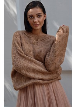 NU_S81 klasyczny sweter damski, Kolor brązowy, Rozmiar uniwersalny, NUMINOU ze sklepu Primodo w kategorii Swetry damskie - zdjęcie 140700692