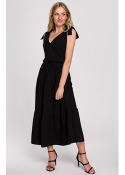 K092 sukienka z wiązanymi ramiączkami, Kolor czarny, Rozmiar L, makover ze sklepu Primodo w kategorii Sukienki - zdjęcie 140701003