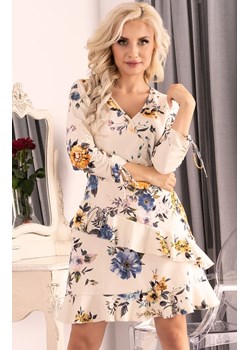 Mistar D99 rozmiar sukienka w kwiaty, Kolor ecru-kwiaty, Rozmiar S, Merribel ze sklepu Primodo w kategorii Sukienki - zdjęcie 140701942