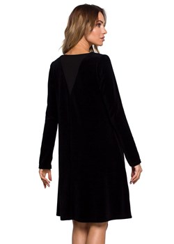 Welurowa sukienka trapezowa w kolorze czarnym M566, Kolor czarny, Rozmiar S, MOE ze sklepu Primodo w kategorii Sukienki - zdjęcie 140704310
