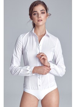 K54 klasyczna koszula body, Kolor biały, Rozmiar 42, Nife ze sklepu Primodo w kategorii Koszule damskie - zdjęcie 140705781