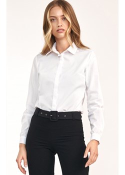 Taliowana biała koszula K61, Kolor biały, Rozmiar 44, Nife ze sklepu Primodo w kategorii Koszule damskie - zdjęcie 140705800