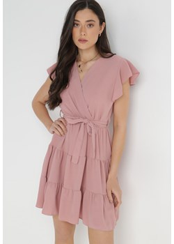 Różowa Sukienka z Paskiem Laodima ze sklepu Born2be Odzież w kategorii Sukienki - zdjęcie 140724053