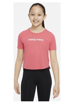 Koszulka dla dużych dzieci (dziewcząt) Nike Pro Dri-FIT One - Różowy ze sklepu Nike poland w kategorii Bluzki dziewczęce - zdjęcie 140769851